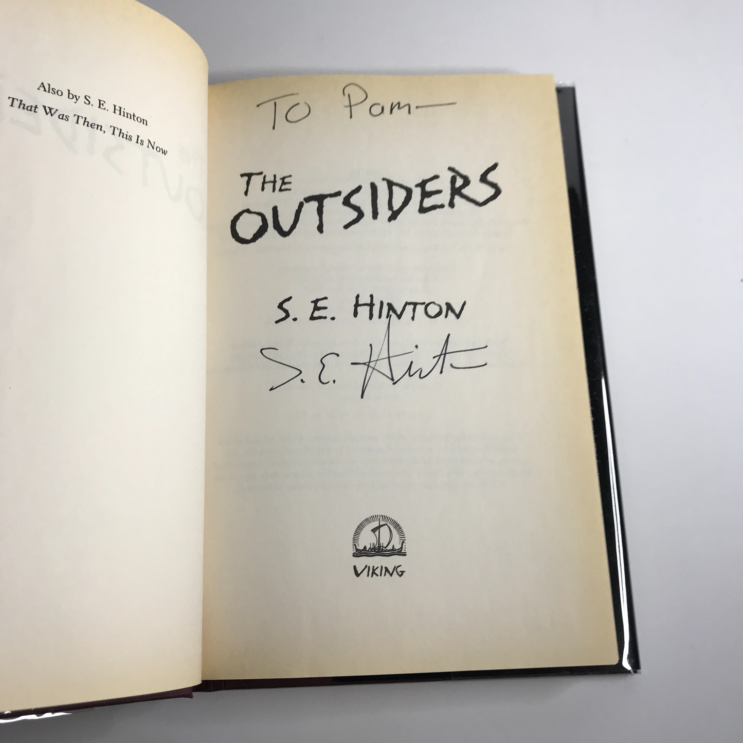 The Outsiders - S. E. Hinton - Signed