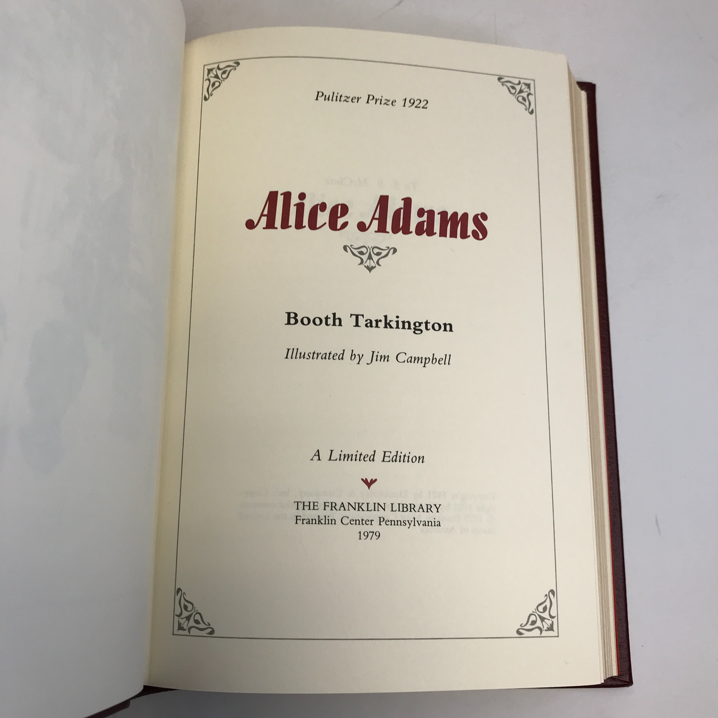 Alice Adams - Booth Tarkington - Franklin Library - 1979