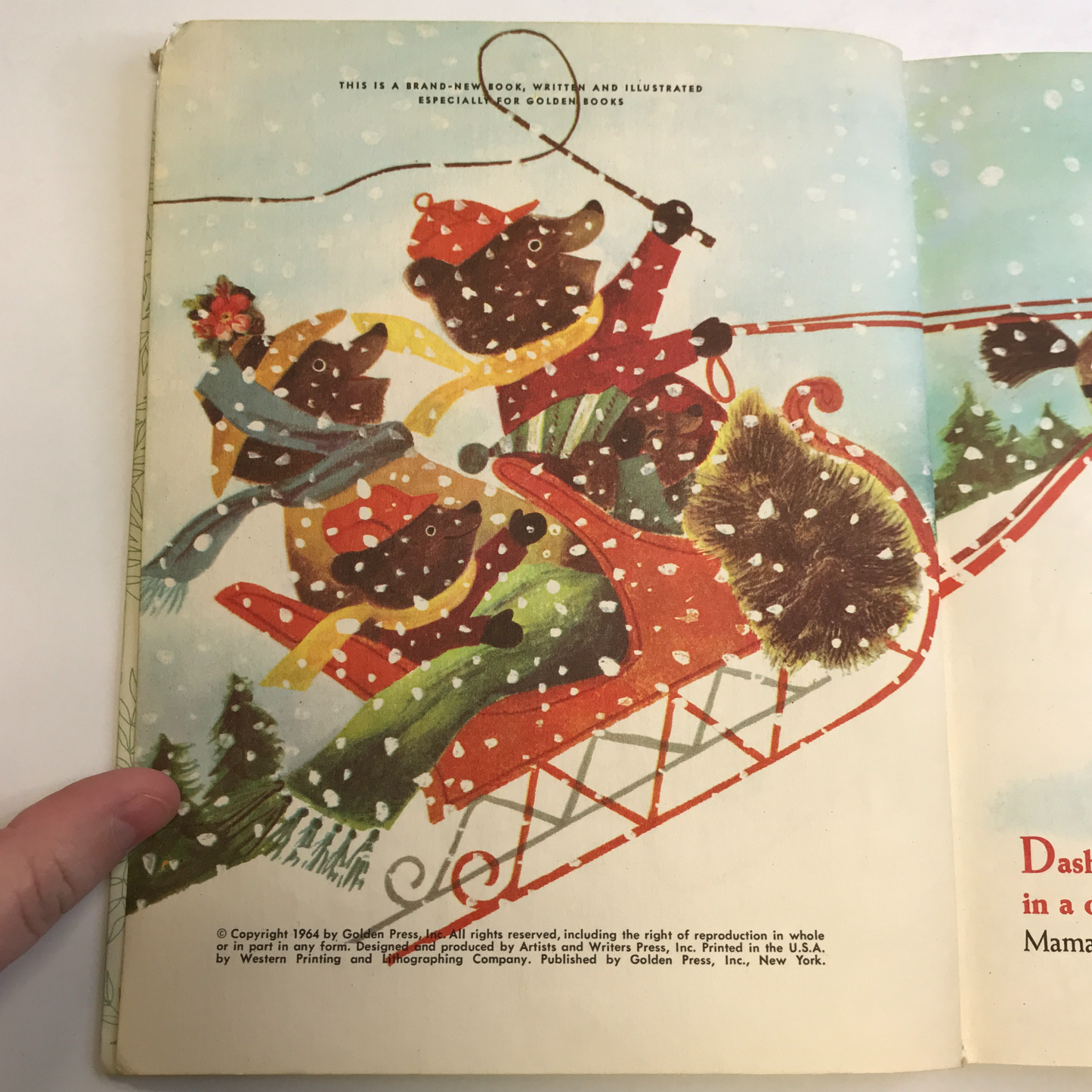 Jingle Bells - Little Golden Book - 'A' Print - 1964