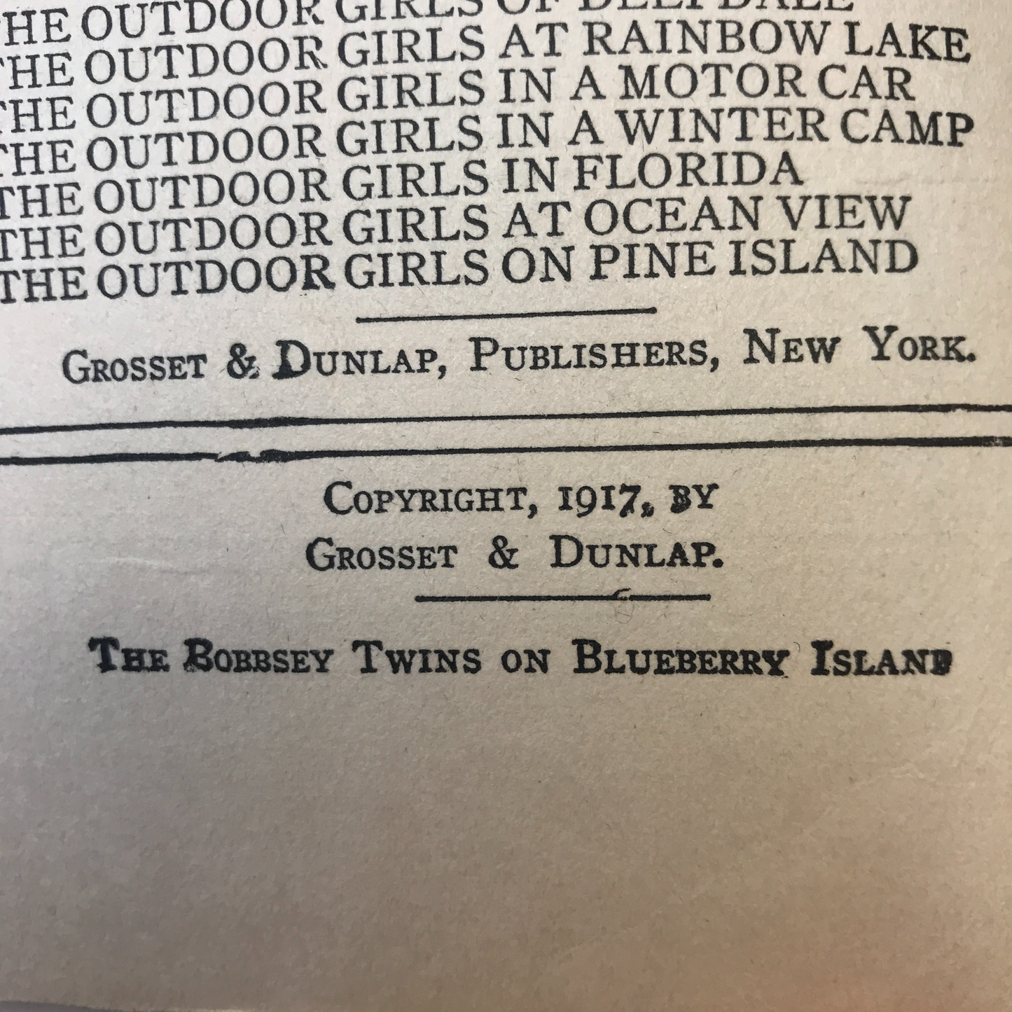 The Bobby Twins on Blueberry Island - Laura Lee Hope - 1st Edition - 1917