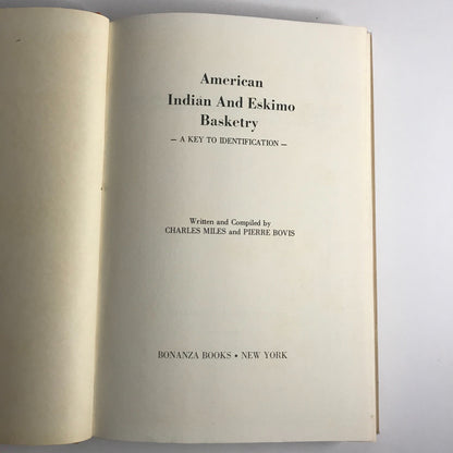 American Indian and Eskimo Basketry - Charles Miles - 1969