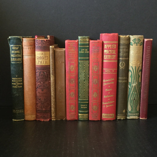 Books by the Foot | Vintage Ornate Decorative Designer Bundle | Collection of Real Readable Hardcover Books | Display Prop & Staging Set