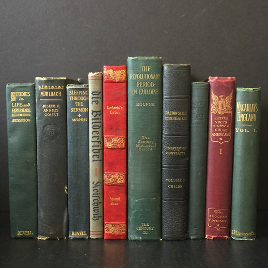 Books by the Foot | Vintage Ornate Decorative Designer Bundle | Collection of Real Readable Hardcover Books | Display Prop & Staging Set