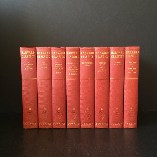 Books by the Foot | Classic Novels | Decorative Designer Bundle | Collection of Real Readable Hardcover Books | Harvard Classics