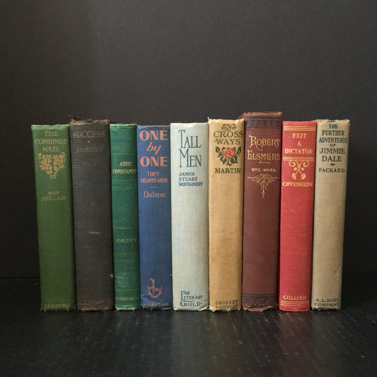 Books by the Foot | Vintage Novels | Decorative Designer Bundle | Collection of Real Readable Hardcover Books | Display Prop & Staging Set