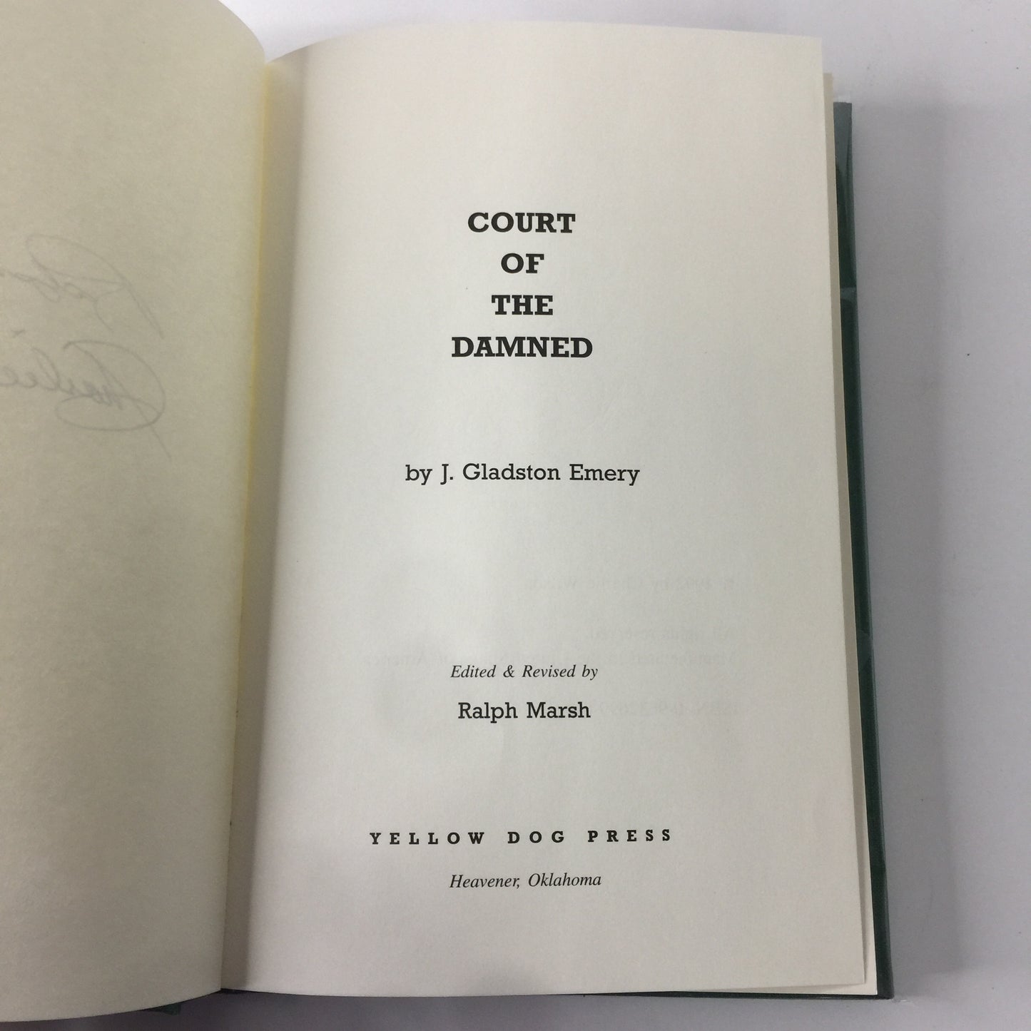 Court of The Damned - J. Gladston Emery - Signed - 1st Edition - 1992