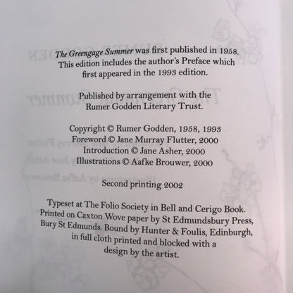 The Greengage Summer - Rumer Godden - 2nd Print - Folio Society - 2002