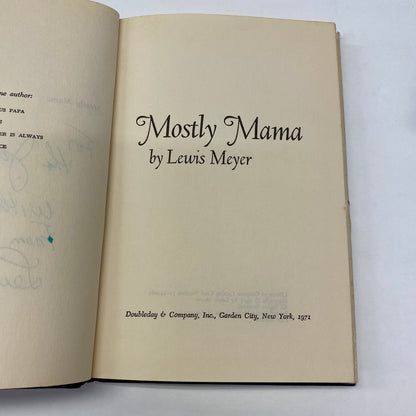 Mostly Mama - Lewis Meyer - Signed - 1971