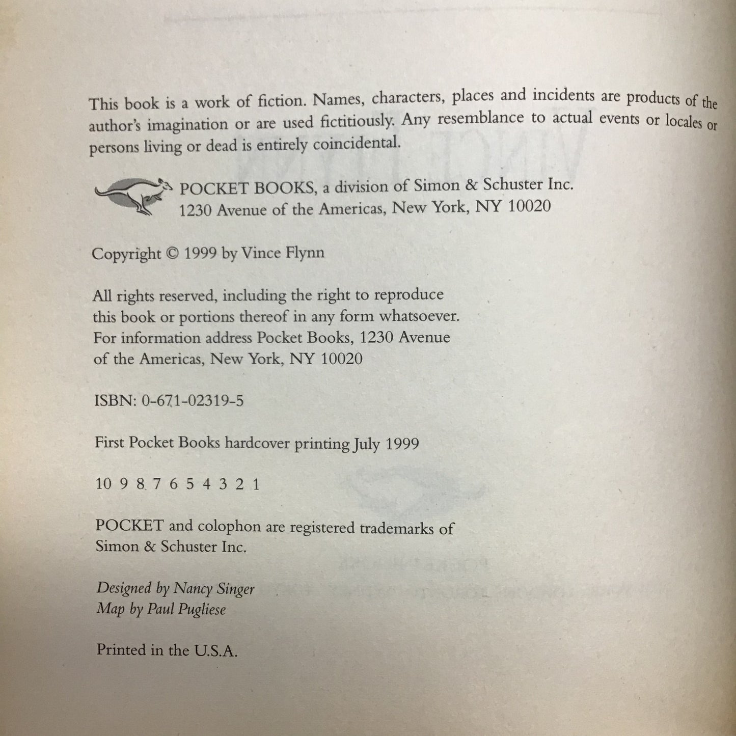 Transfer of Power - Vince Flynn - 1st Edition - 1999