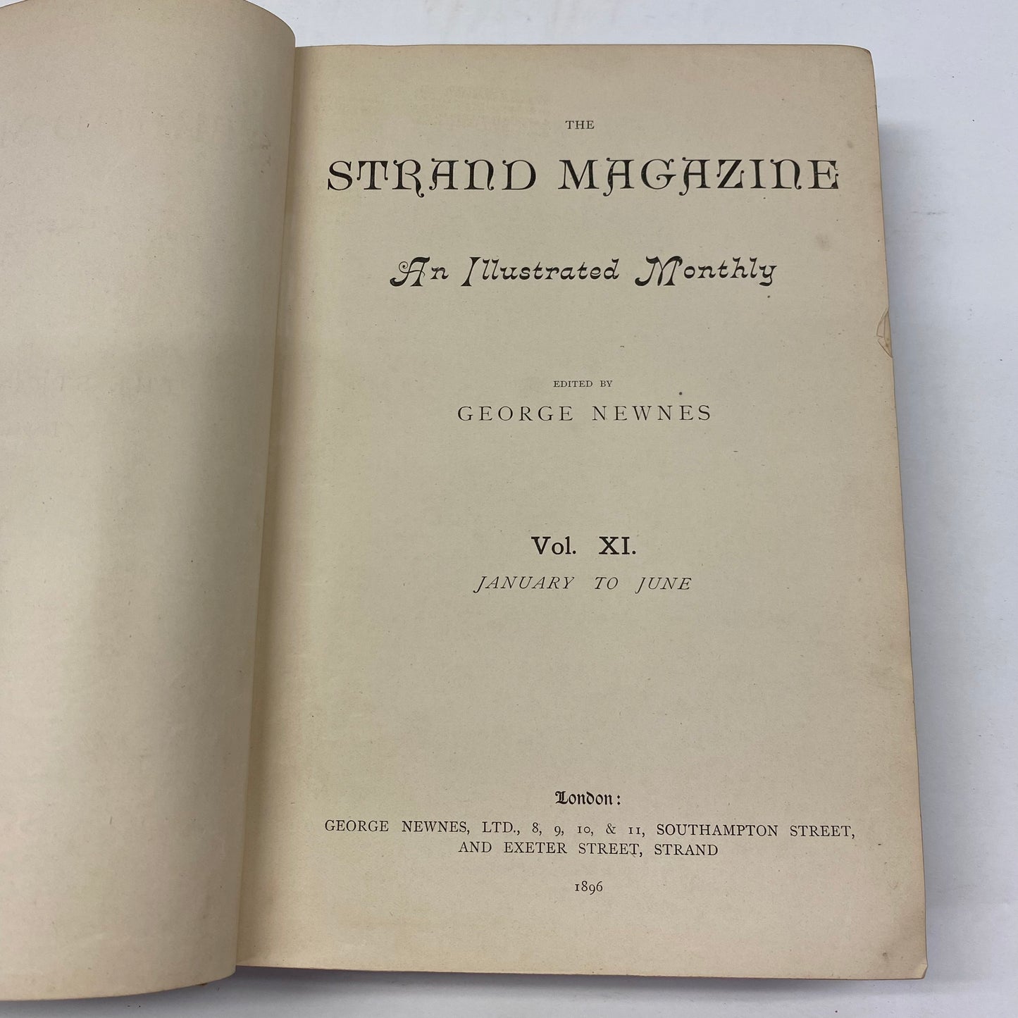 The Strand Magazine - Edited by George Newnes - Contains A. Conan Doyle - 1896