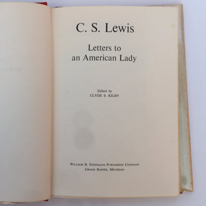 Letters to an American Lady - C.S. Lewis  - 1967