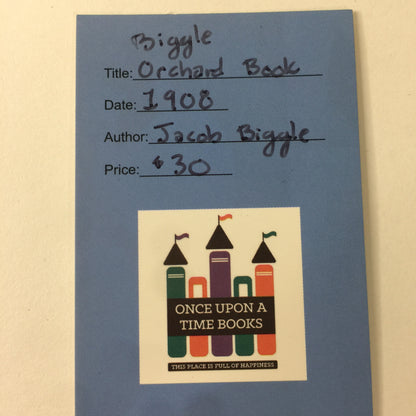 Biggle Orchard Book - Jacob Biggle - 1908