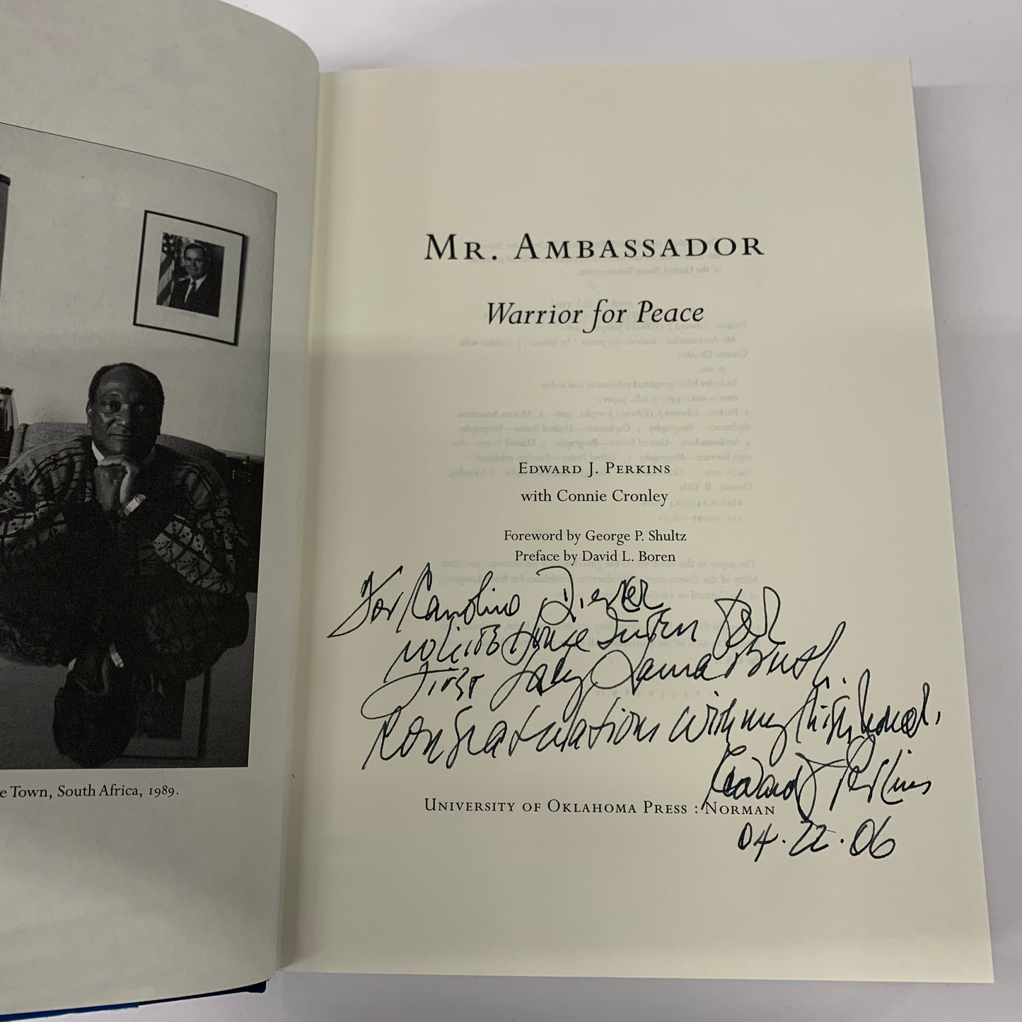 Mr. Ambassador: Warrior for Peace - Edward J. Perkins - Signed - 2006