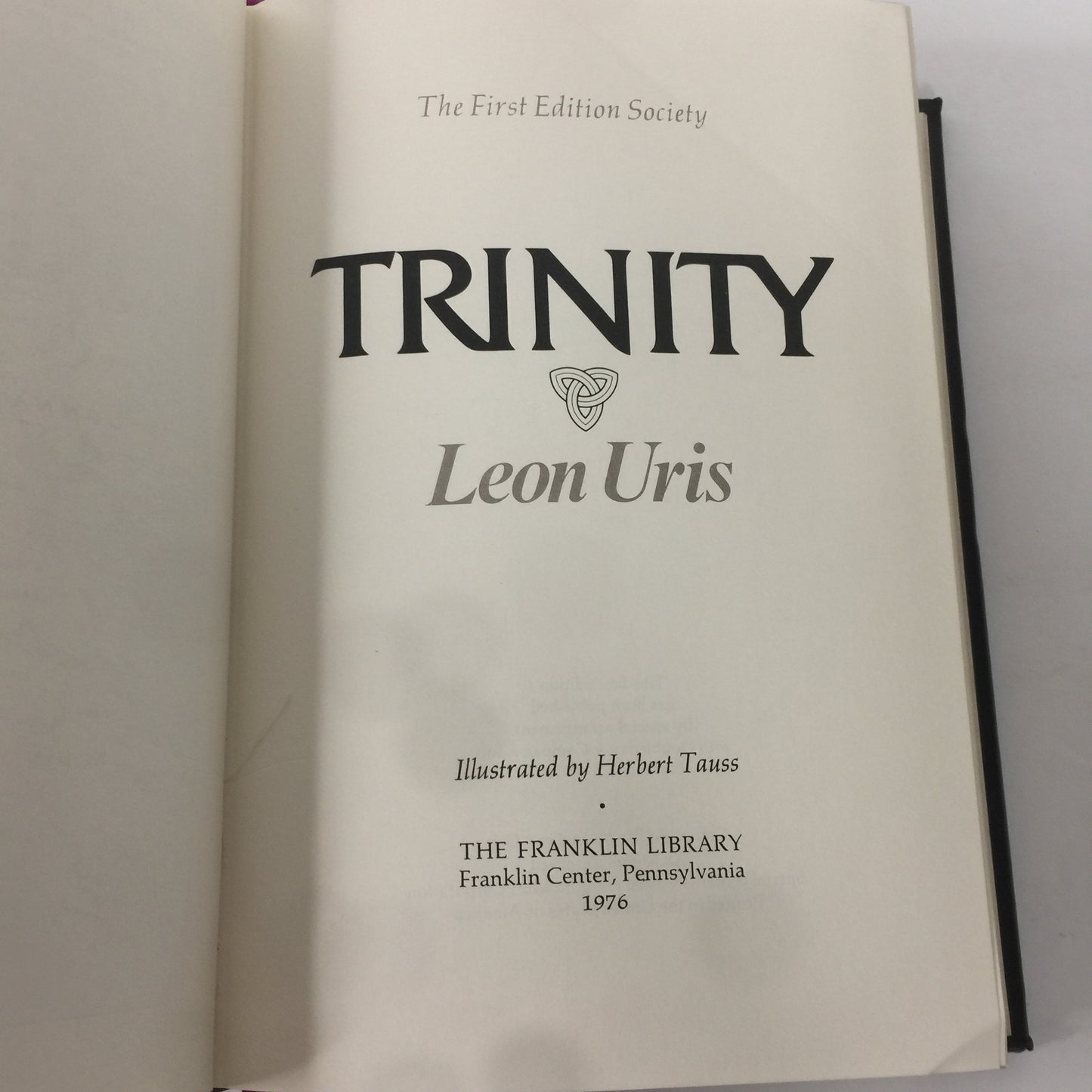 Trinity - Leon Uris - Franklin Library - Limited 1st Edition - 1976