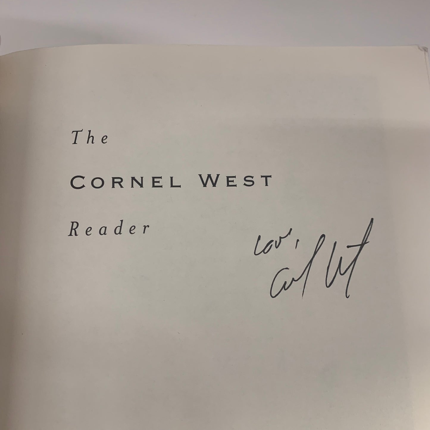 The Cornel West Reader - Cornel West - Signed - 1999