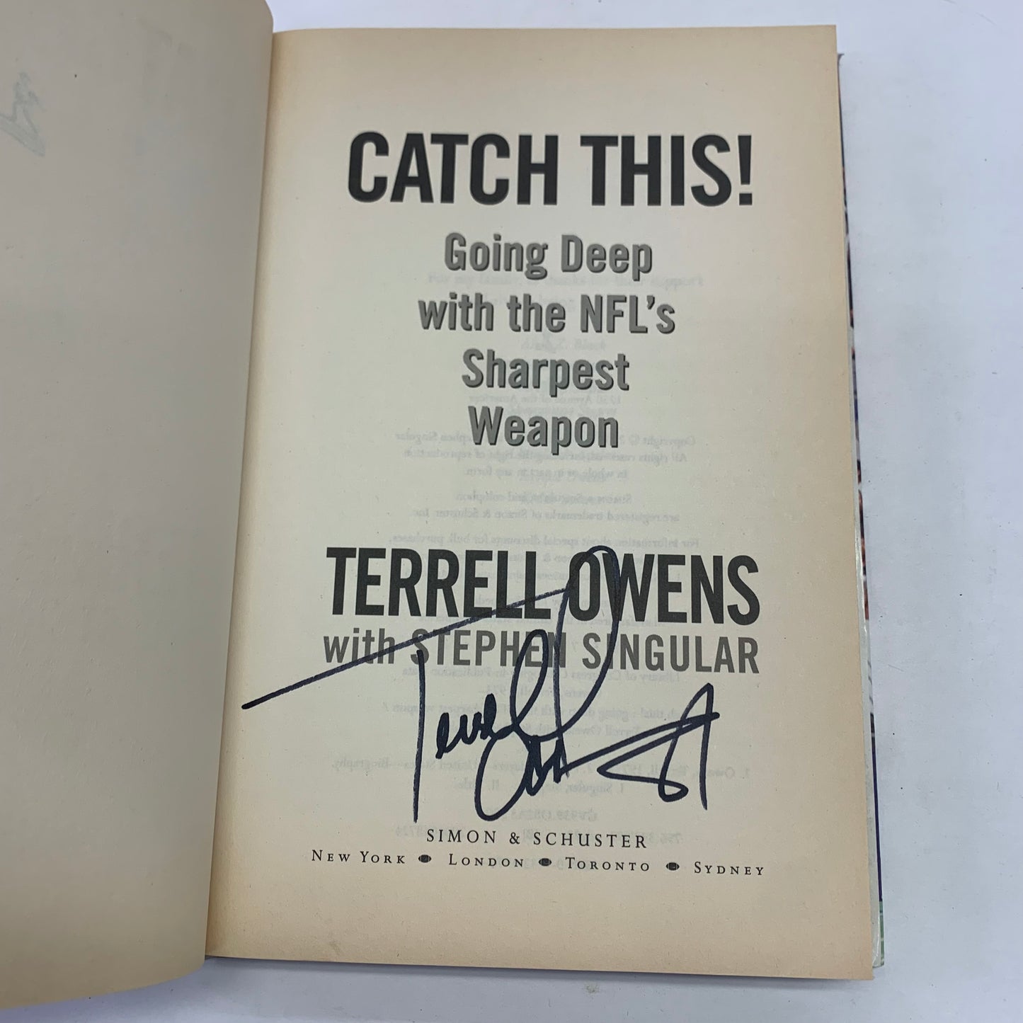 Catch This - Terrell Owens - 1st Edition - Signed - 2004