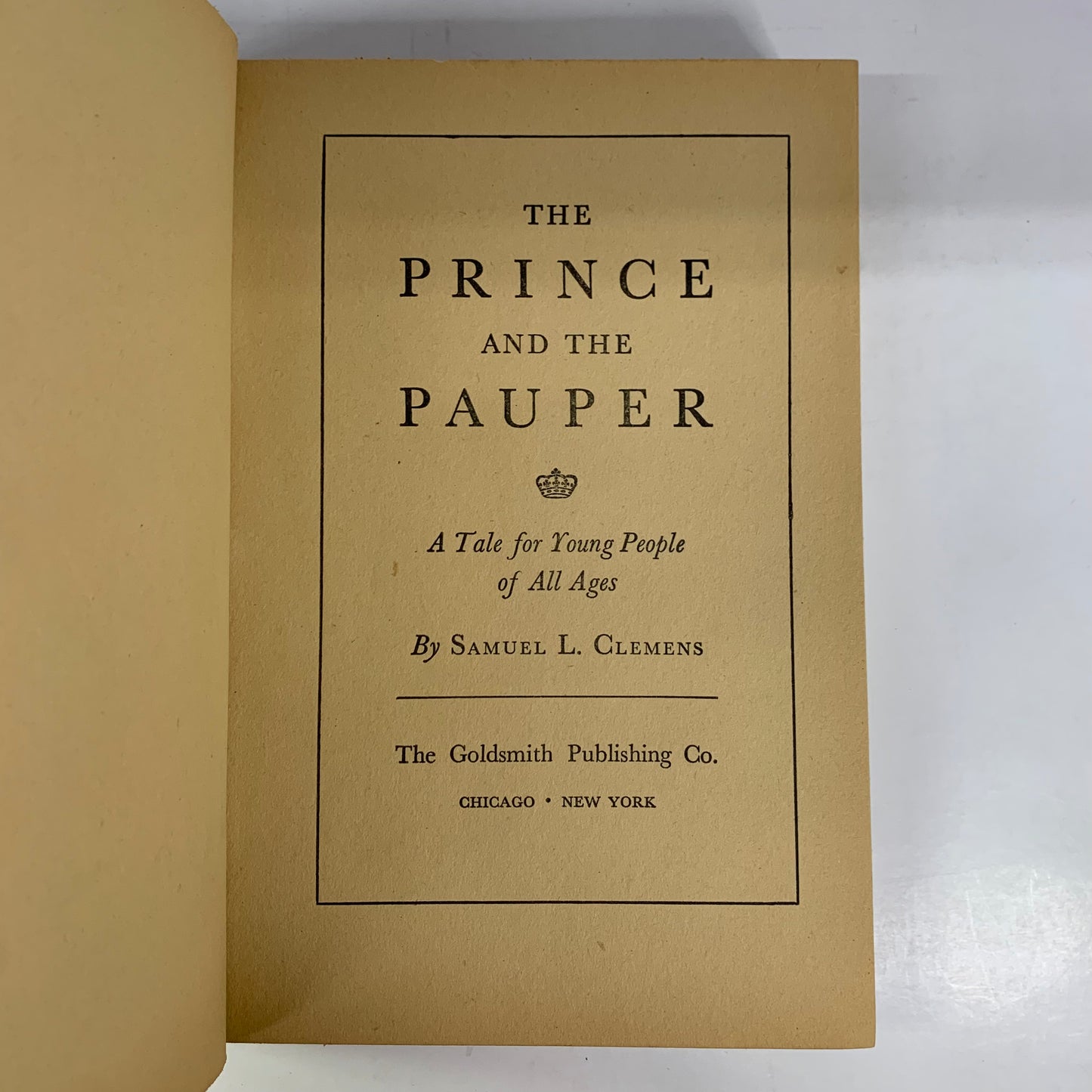 The Prince and The Pauper - Samuel L. Clemens - Date Unknown