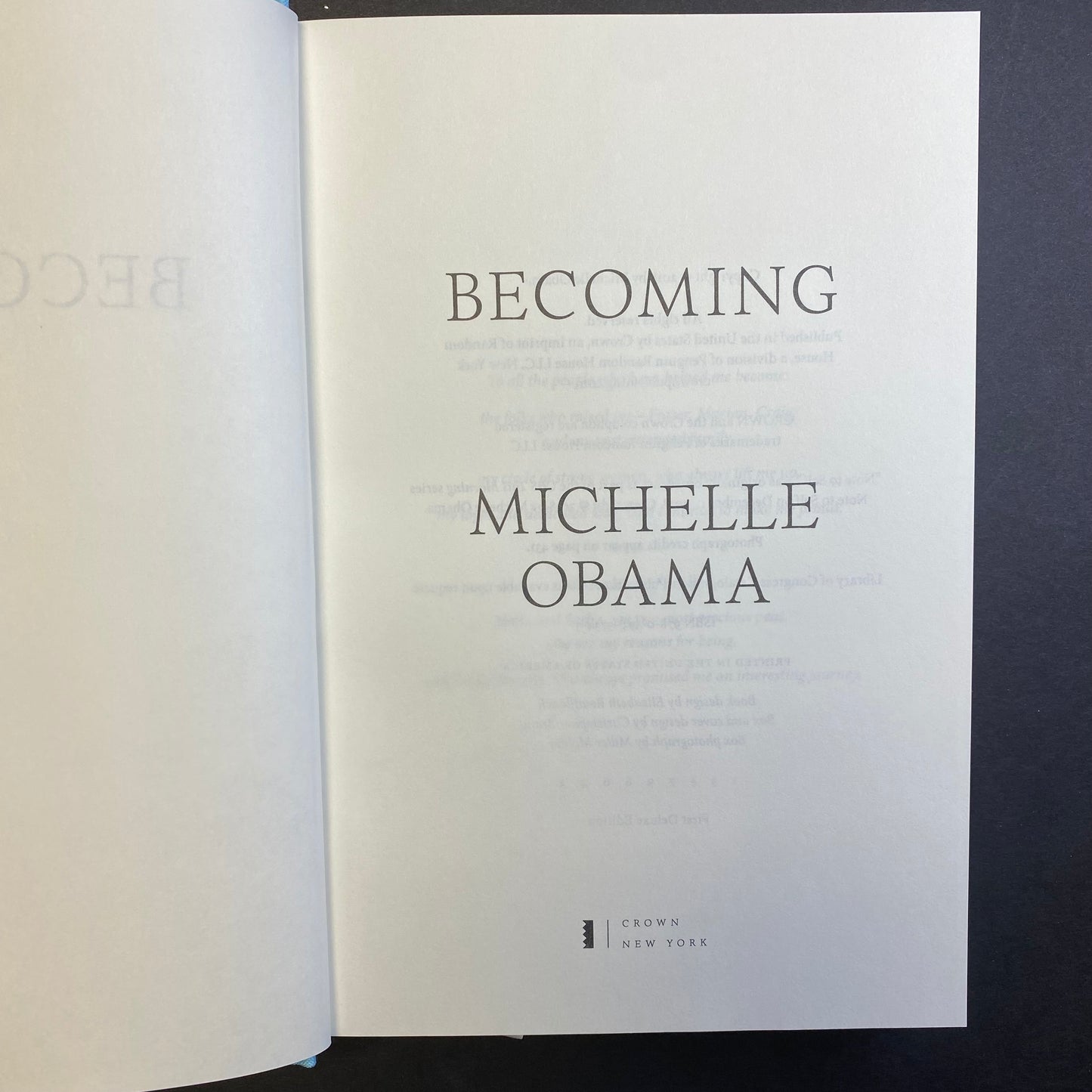 Becoming - Michelle Obama - Photograph/Print Insert - Signed - Special Edition - 2018