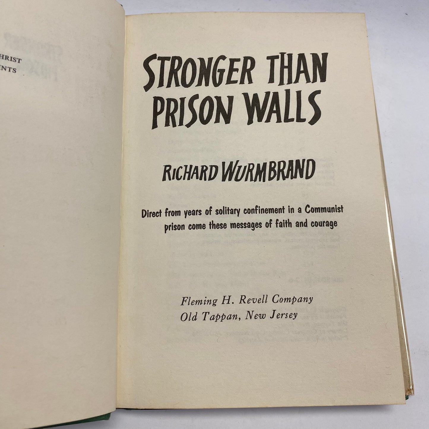 Stronger Than Prison Walls - Richard Wurmbrand - Signed - 1969