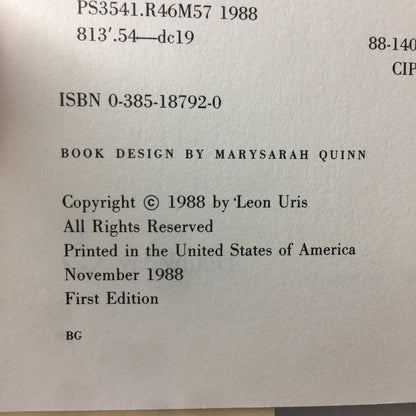 Mitla Pass - Leon Uris - 1st Edition - 1988