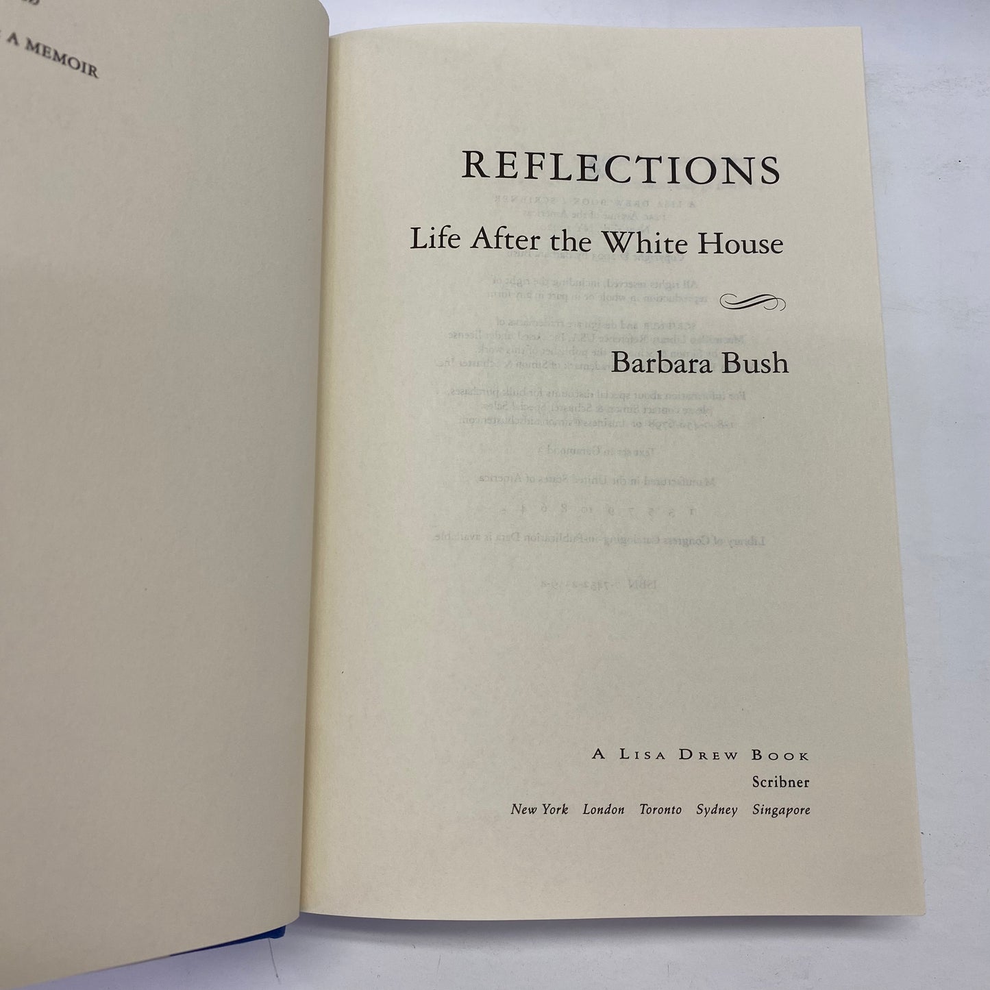 Reflections: Life After the White House - Barbara Bush - Signed - 1st Edition - 2003