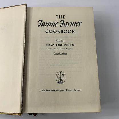 The Fannie Farmer Cookbook - Wilma Perkins - 11th Edition - 1943