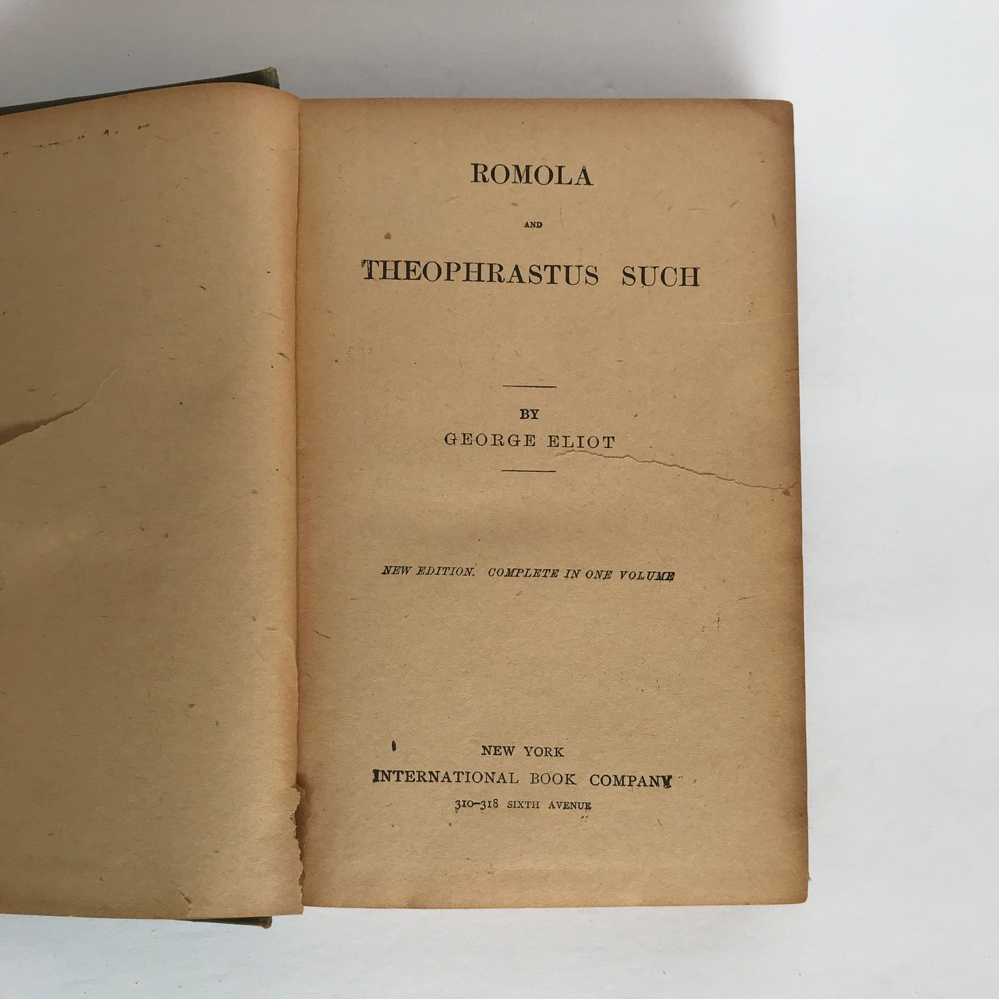 Romola and Theophrastus Such - George Eliot - circa 1890