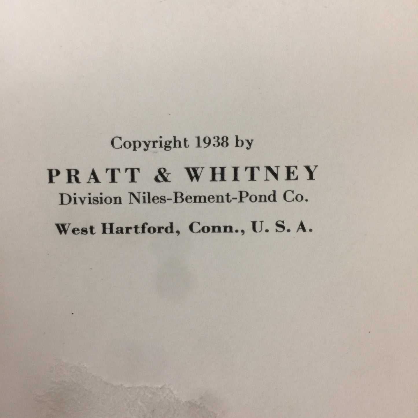 Pratt and Whitney Gages - Pratt & Whitney Division Niles-Bement-Pond - 1938