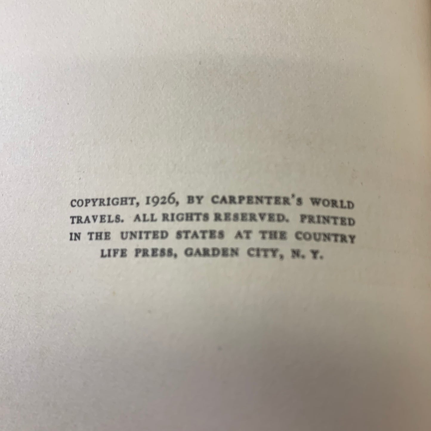 Carpenters World Travels - Frank G. Carpenter - 3 Book Set - 1930