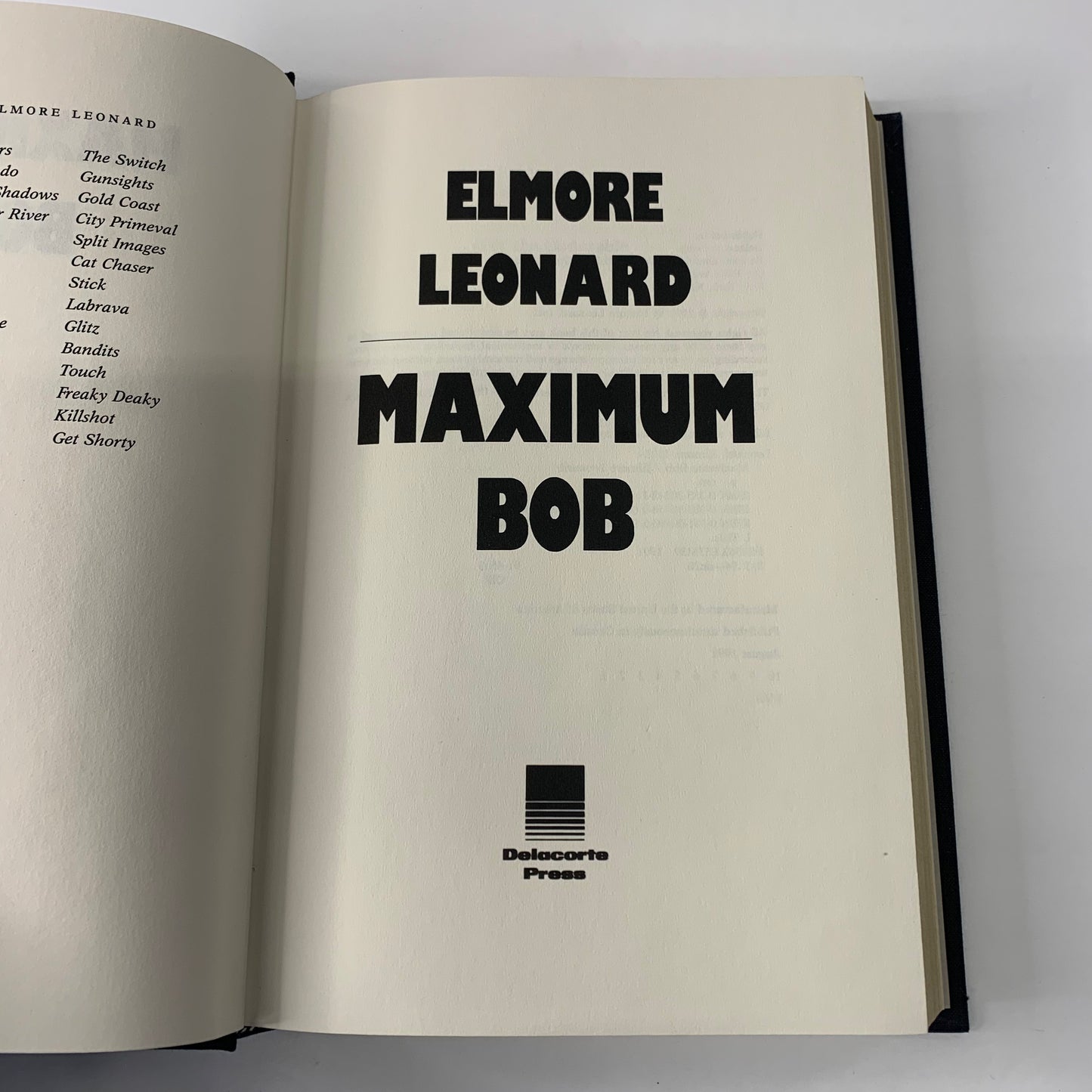 Maximum Bob - Elmore Leonard - Signed - #96/200 - 1991