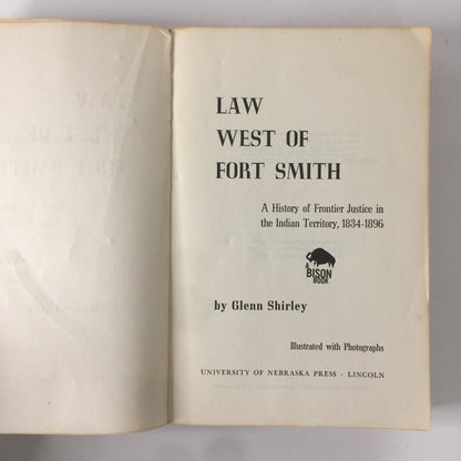 Law West of Forth Smith - Glenn Shirley - 3rd Print - 1971