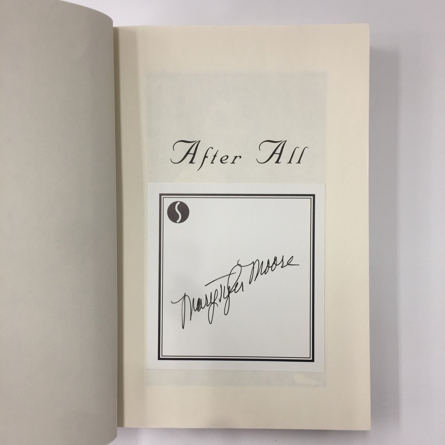 After All - Mary Tyler Moore - Signed