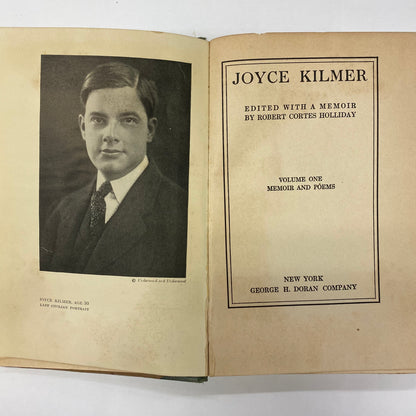 Poems, Essays, and Letters - Joyce Kilmer - 2 Volumes - 1918