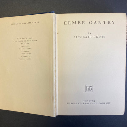 Elmer Gantry - Sinclair Lewis - Possible First - 1927