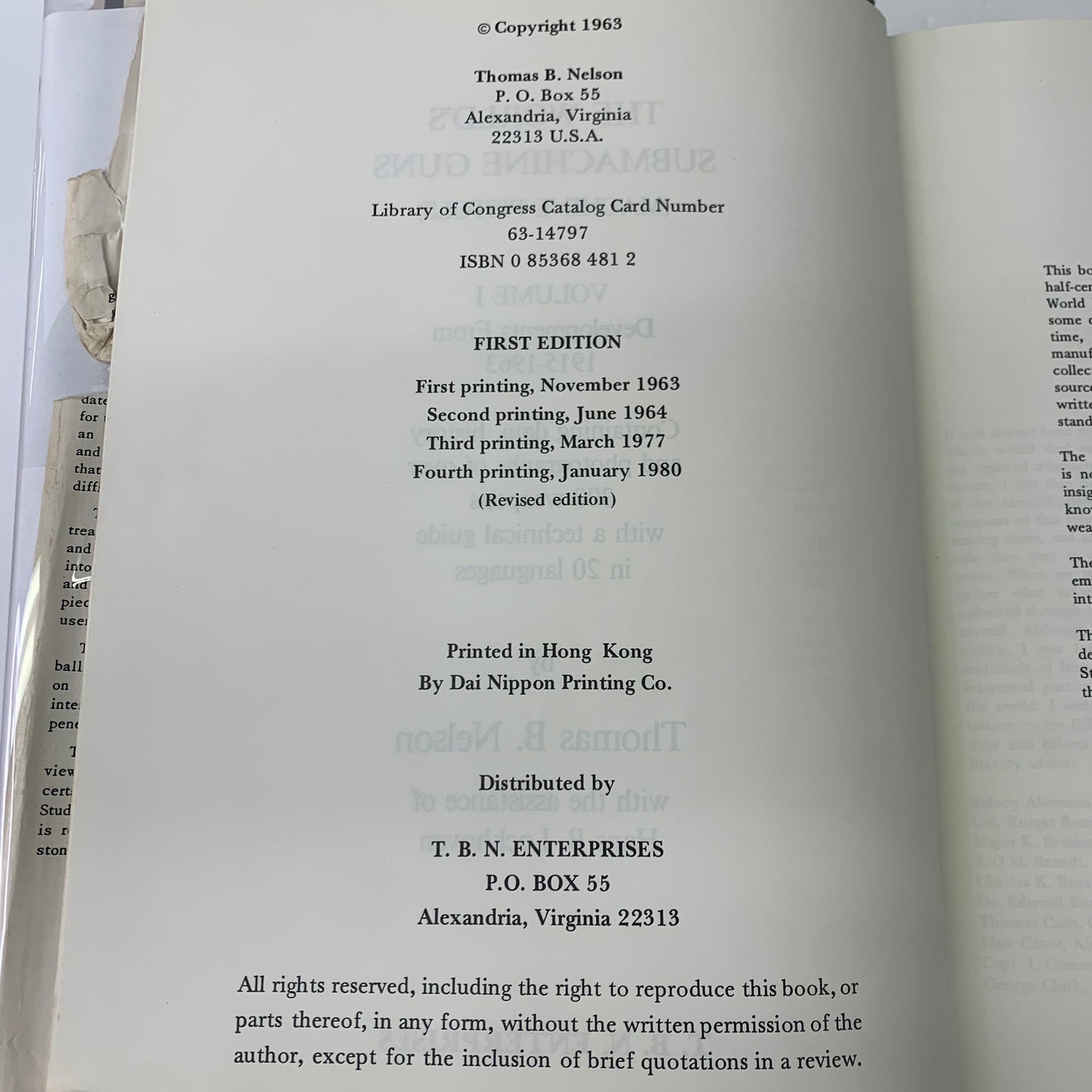 The World's Submachine Guns - Thomas B. Nelson - 4th Printing - 1980