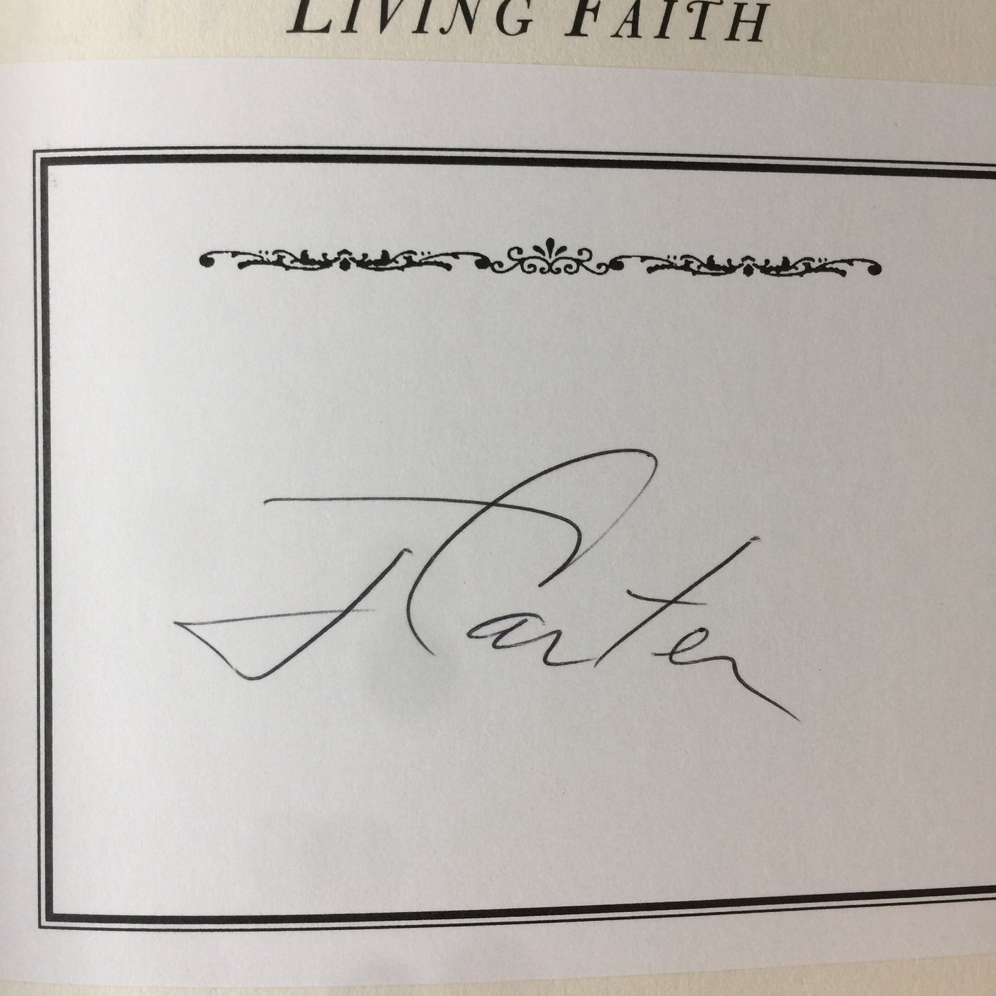 Living Faith - Jimmy Carter - Signed - 1996