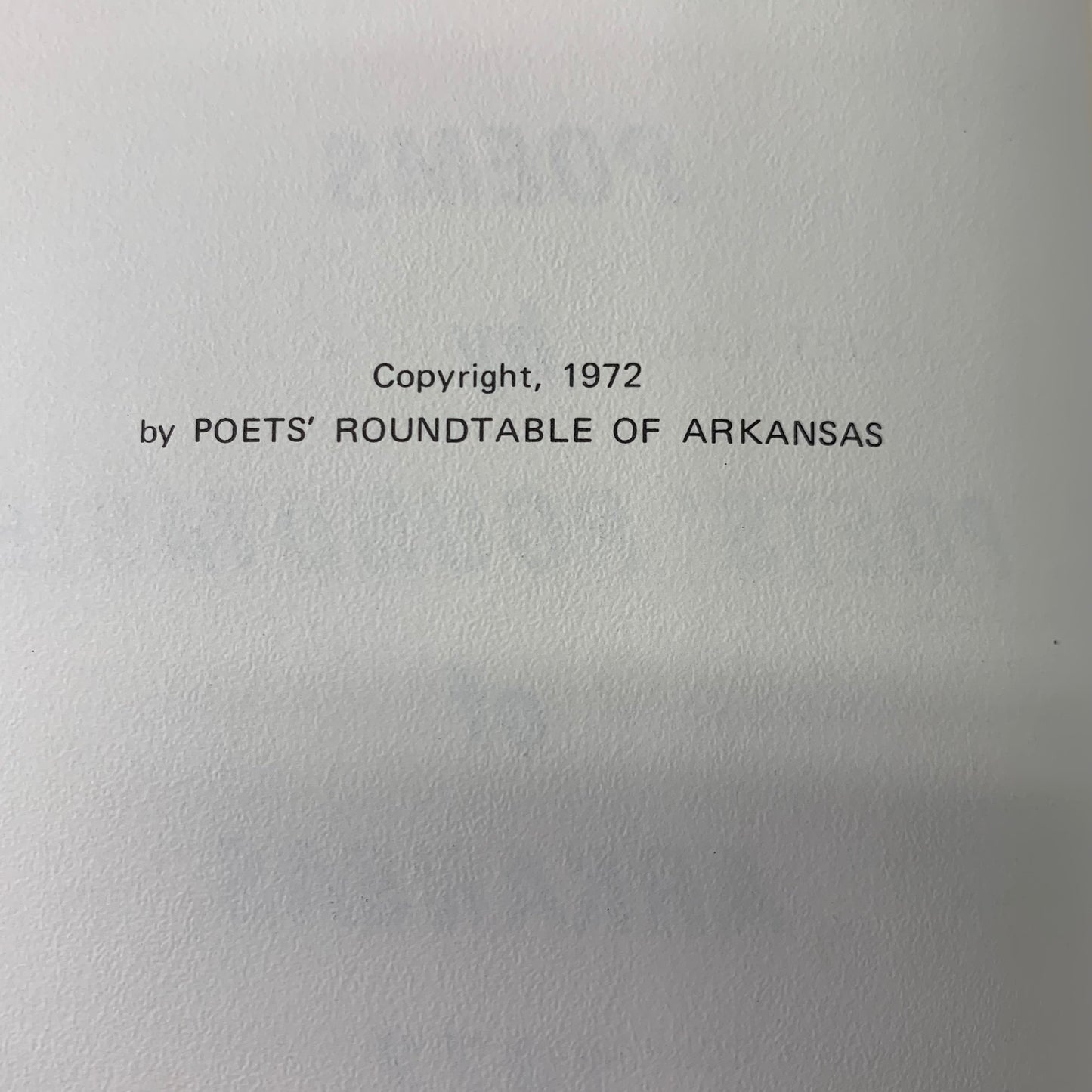 Poems - Poets’ Roundtable of Arkansas - 1972