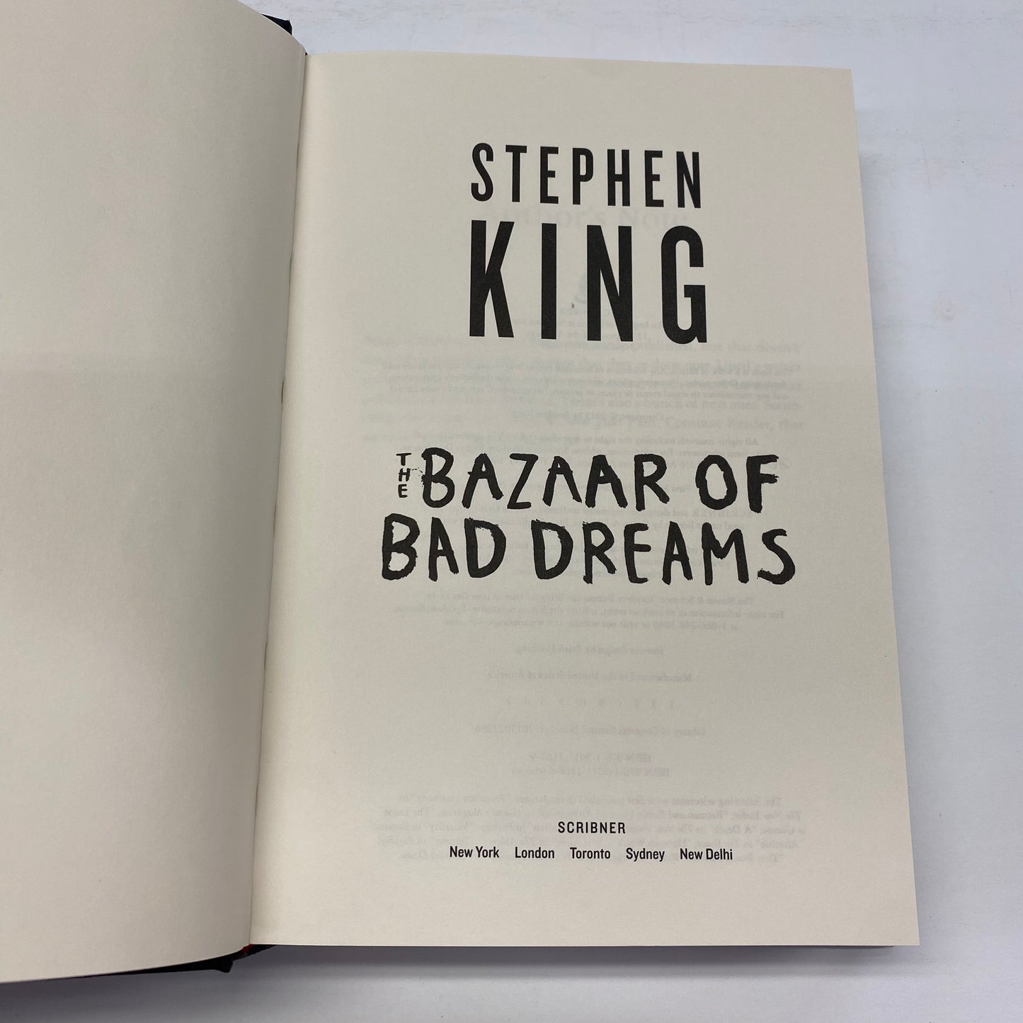 The Bazaar of Bad Dreams - Stephen King - 1st Edition - 2015