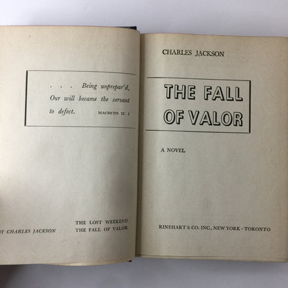 The Fall of Valor - Charles Jackson - 1st Edition - 1946