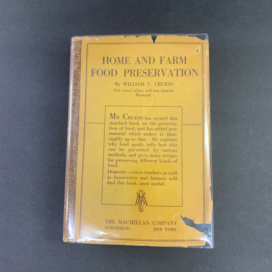 Home and Farm Food Preservation - William V. Cruess - 1925