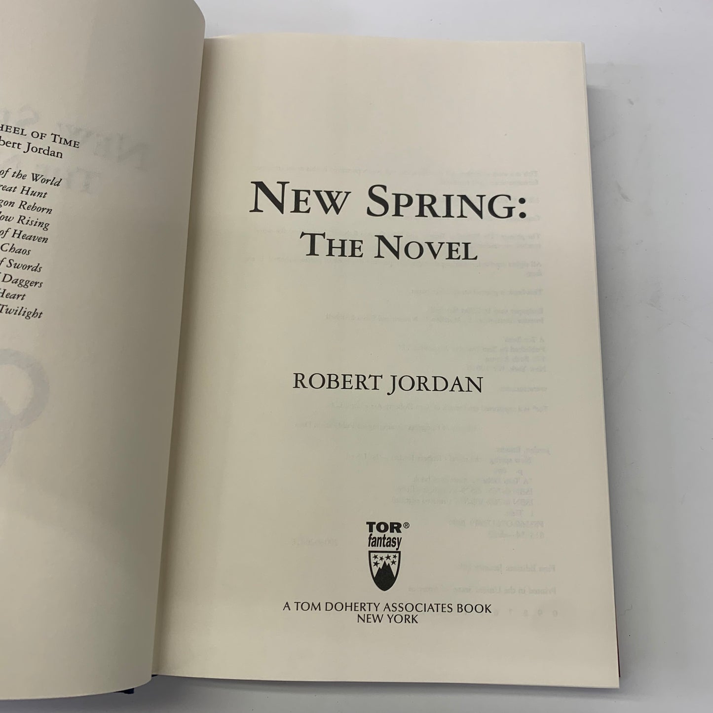 New Spring: The Novel - Robert Jordan - 1st Edition - 2004