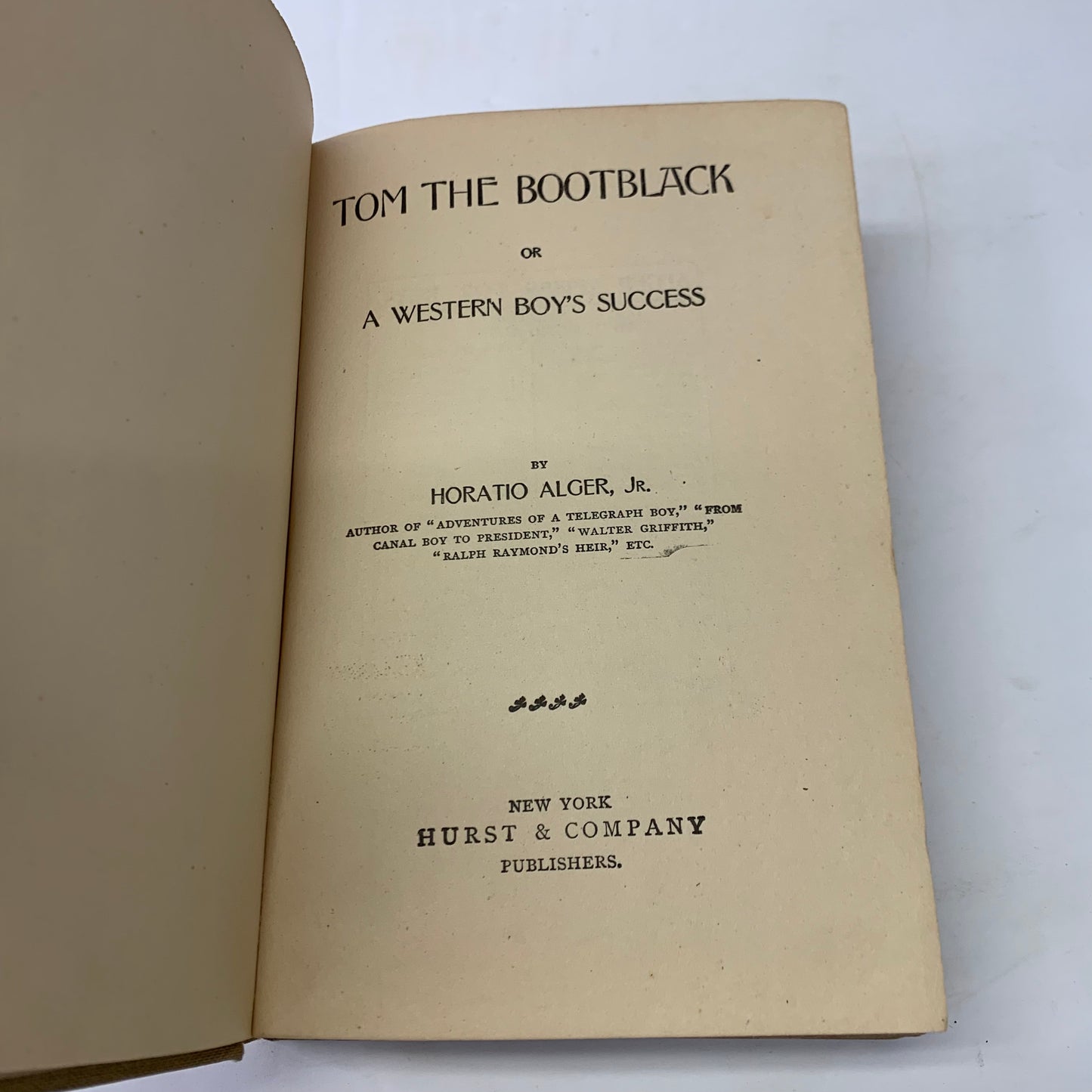 Tom the Bootblack - Horatio Alger Jr. - C. 1900