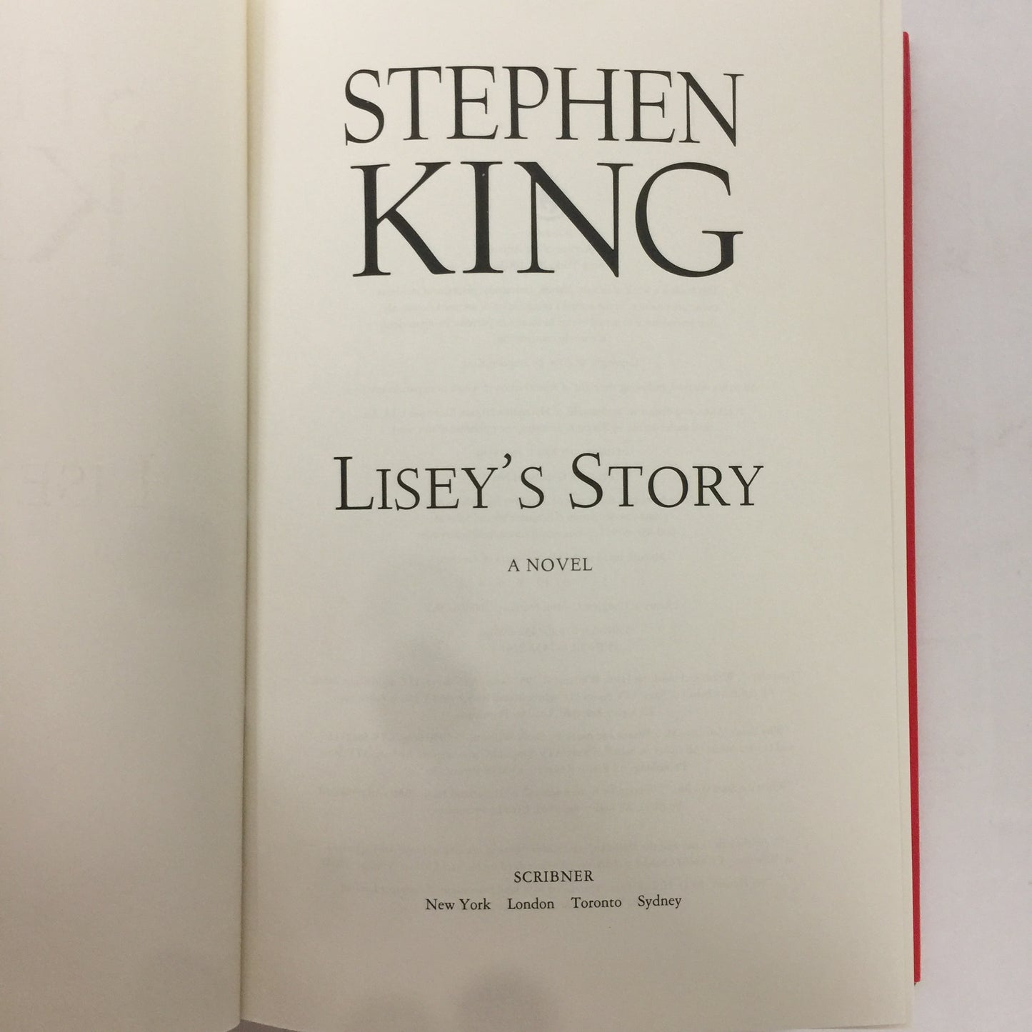 Lisey’s Story - Stephen King - 1st Edition - 2006