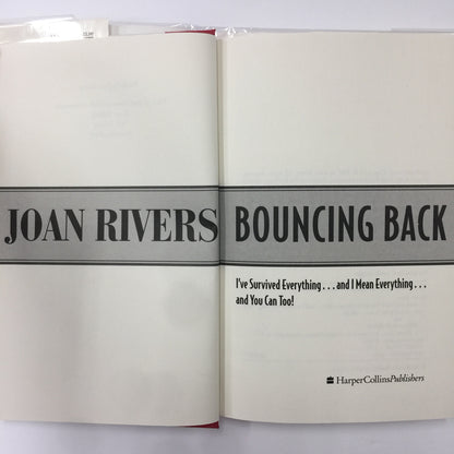 Bouncing Back - Joan Rivers - Signed - 1st Edition - 1997