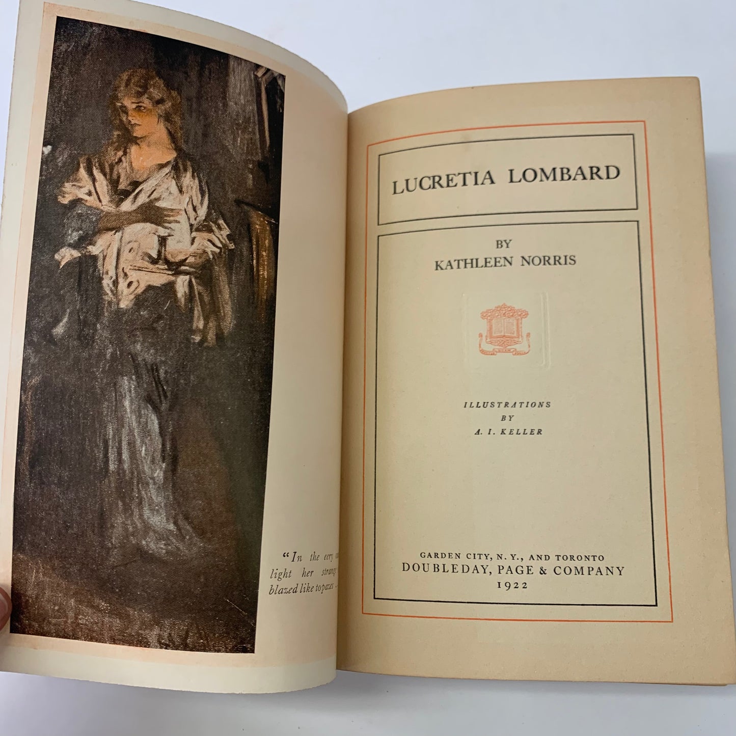 Lucretia Lombard - Kathleen Norris - 1st Edition - 1922