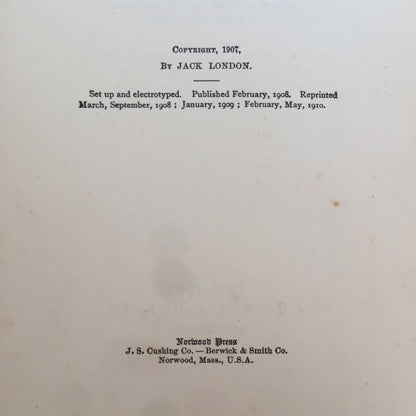 The Iron Heel - Jack London - Early Print - 1910