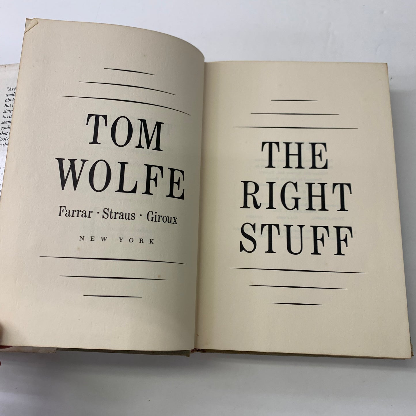 The Right Stuff - Tom Wolfe - Book Club Edition - 1979