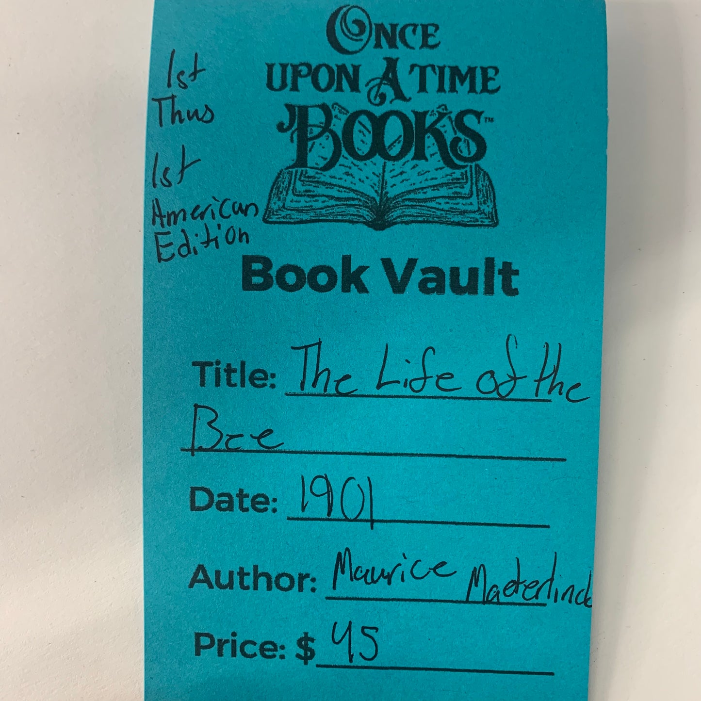 The Life of the Bee - Maurice Maeterlinck - 1st American Edition - 1st Thus - 1901