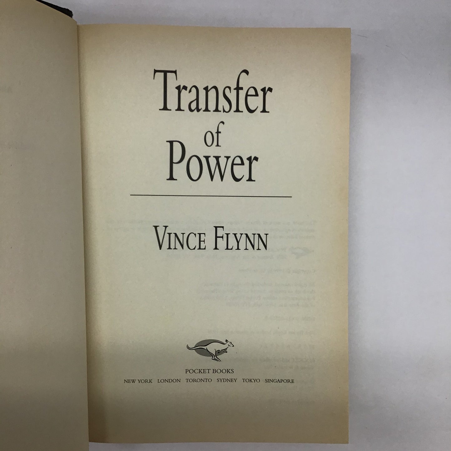 Transfer of Power - Vince Flynn - 1st Edition - 1999