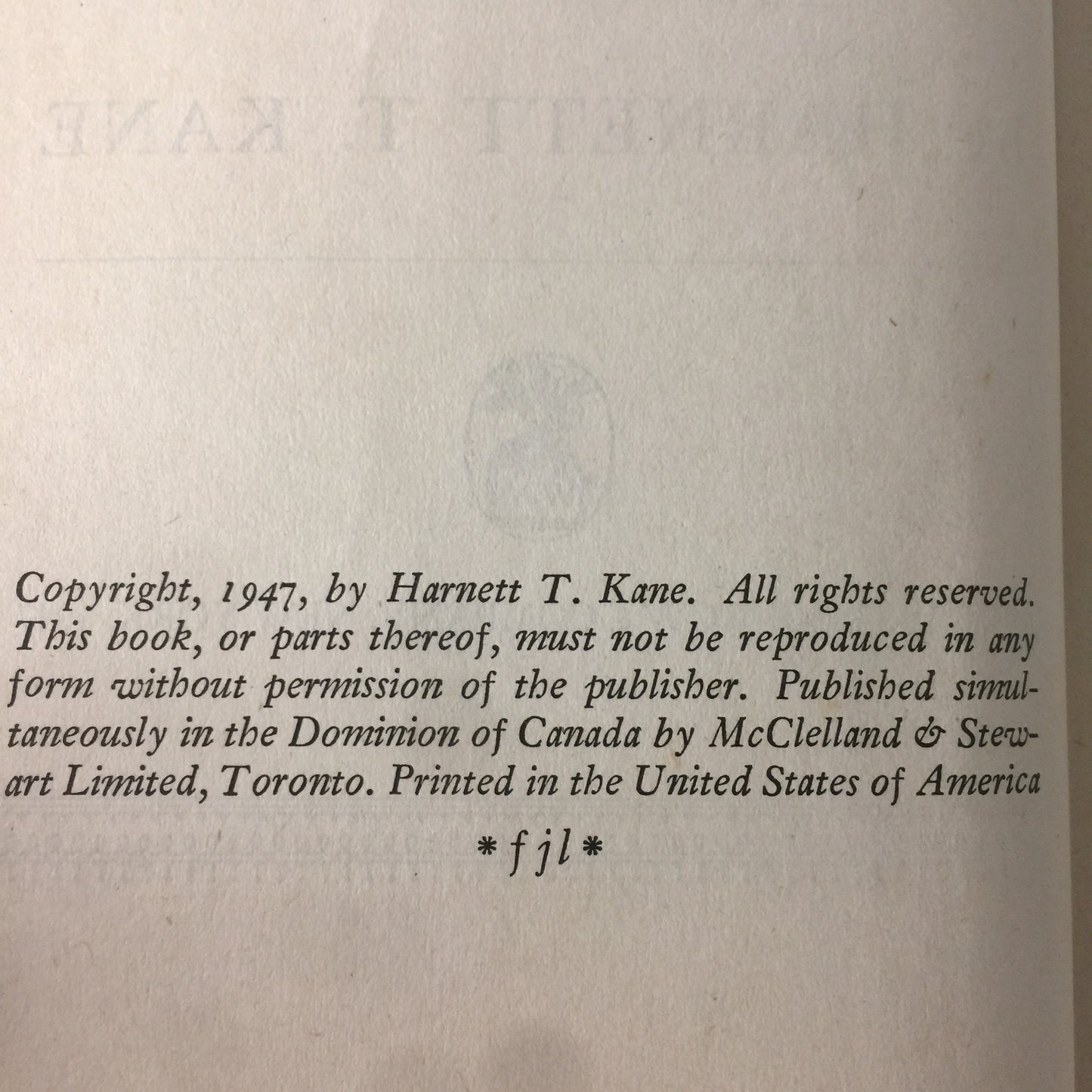 Natchez On The Mississippi - Harnett T. Kane - 1st Edition - 1947